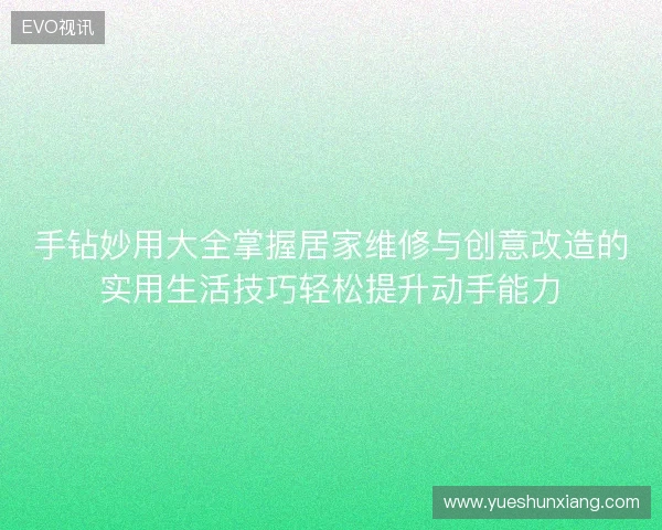 手钻妙用大全掌握居家维修与创意改造的实用生活技巧轻松提升动手能力 手钻妙用大全掌握居家维修与创意改造的实用生活技巧轻松提升动手能力